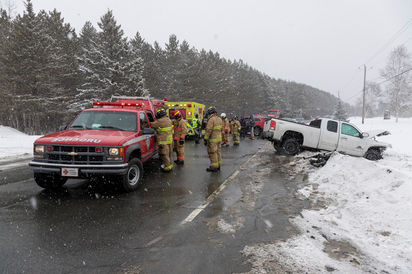 Accident impliquant deux véhicules sur la route 269 à Saint-Martin