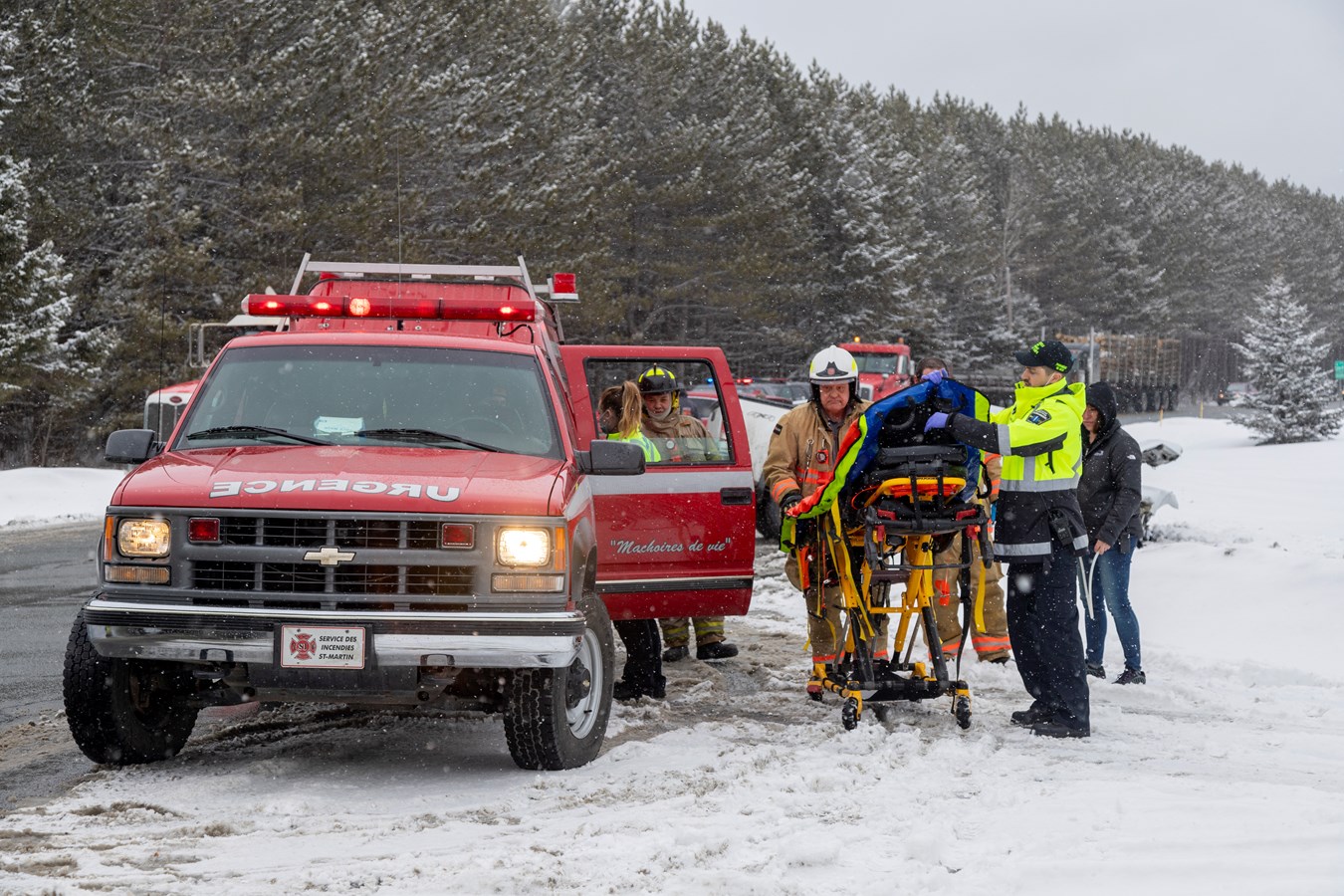 Accident impliquant deux véhicules sur la route 269 à Saint-Martin