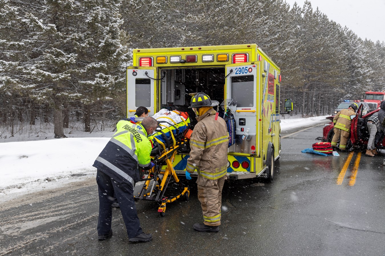 Accident impliquant deux véhicules sur la route 269 à Saint-Martin