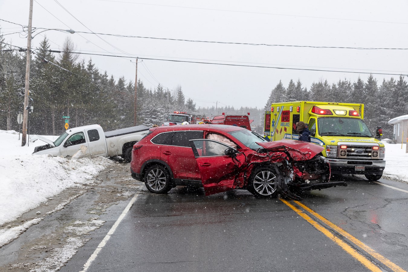 Accident impliquant deux véhicules sur la route 269 à Saint-Martin