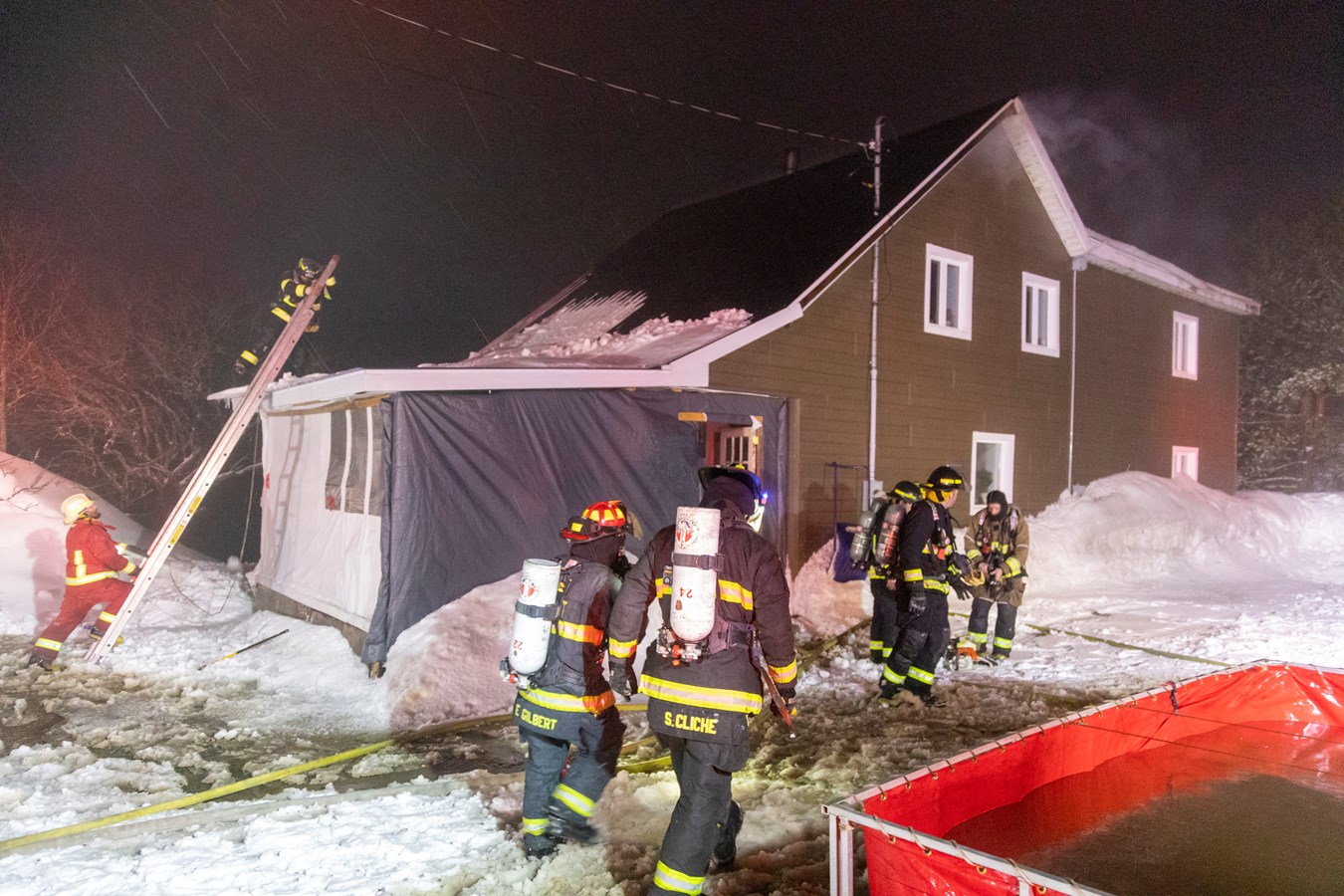 Incendie à Saint-Frédéric d'une résidence familiale