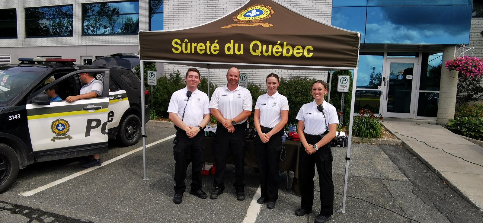 Les cadets de la Sûreté du Québec qui font leur stage cet été sur le territoire de la Ville de Saint-Georges et de la MRC Beauce-Sartigan.