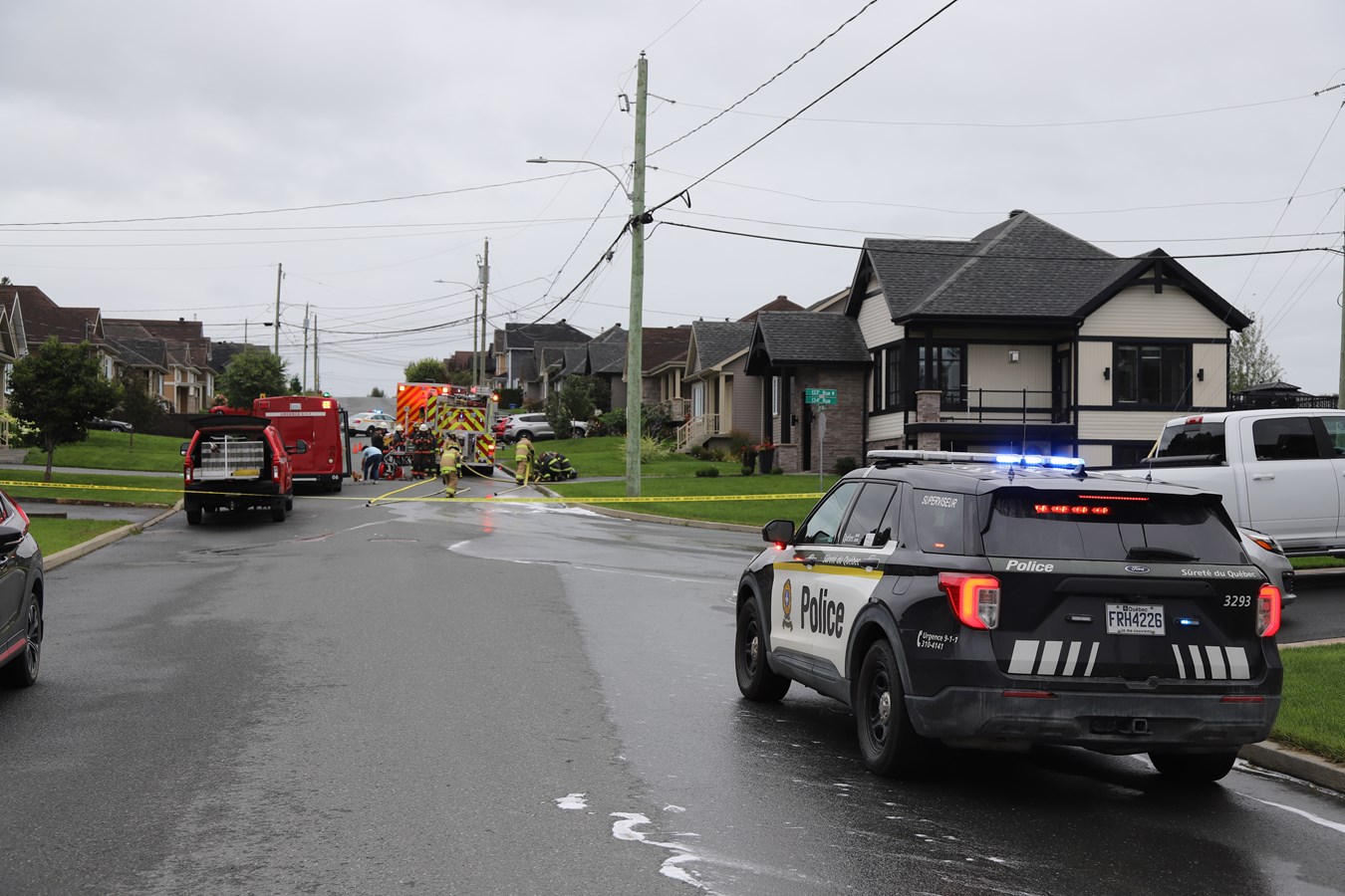 Intervention des pompiers de Saint-Georges sur la 129e rue