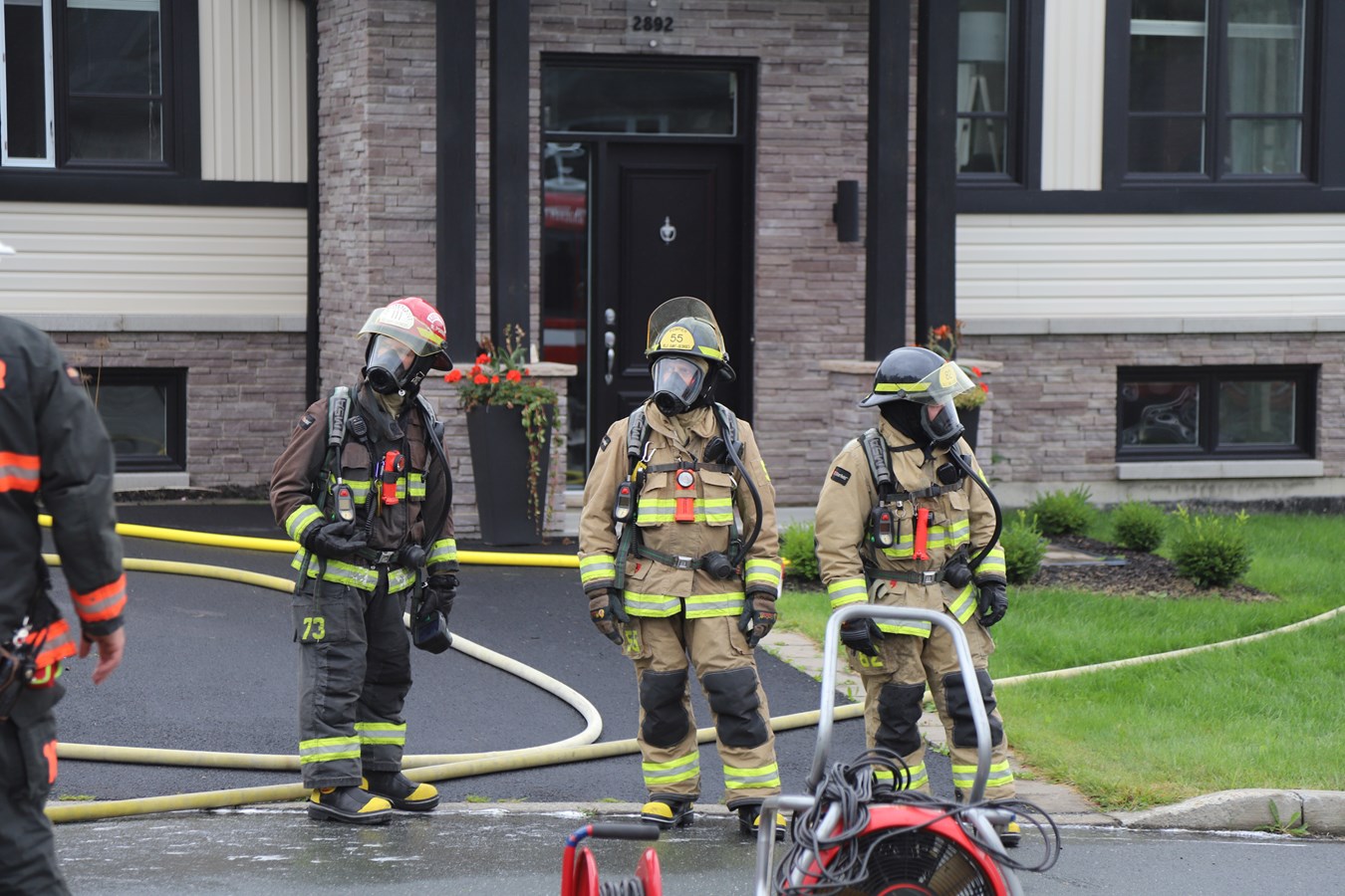 Intervention des pompiers de Saint-Georges sur la 129e rue