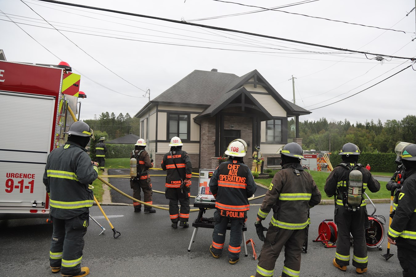 Intervention des pompiers de Saint-Georges sur la 129e rue