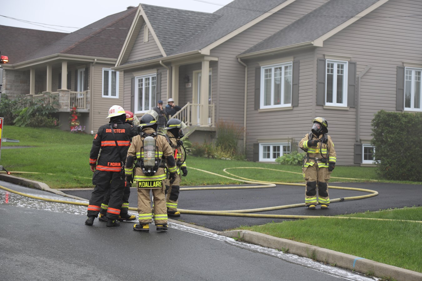 Intervention des pompiers de Saint-Georges sur la 129e rue
