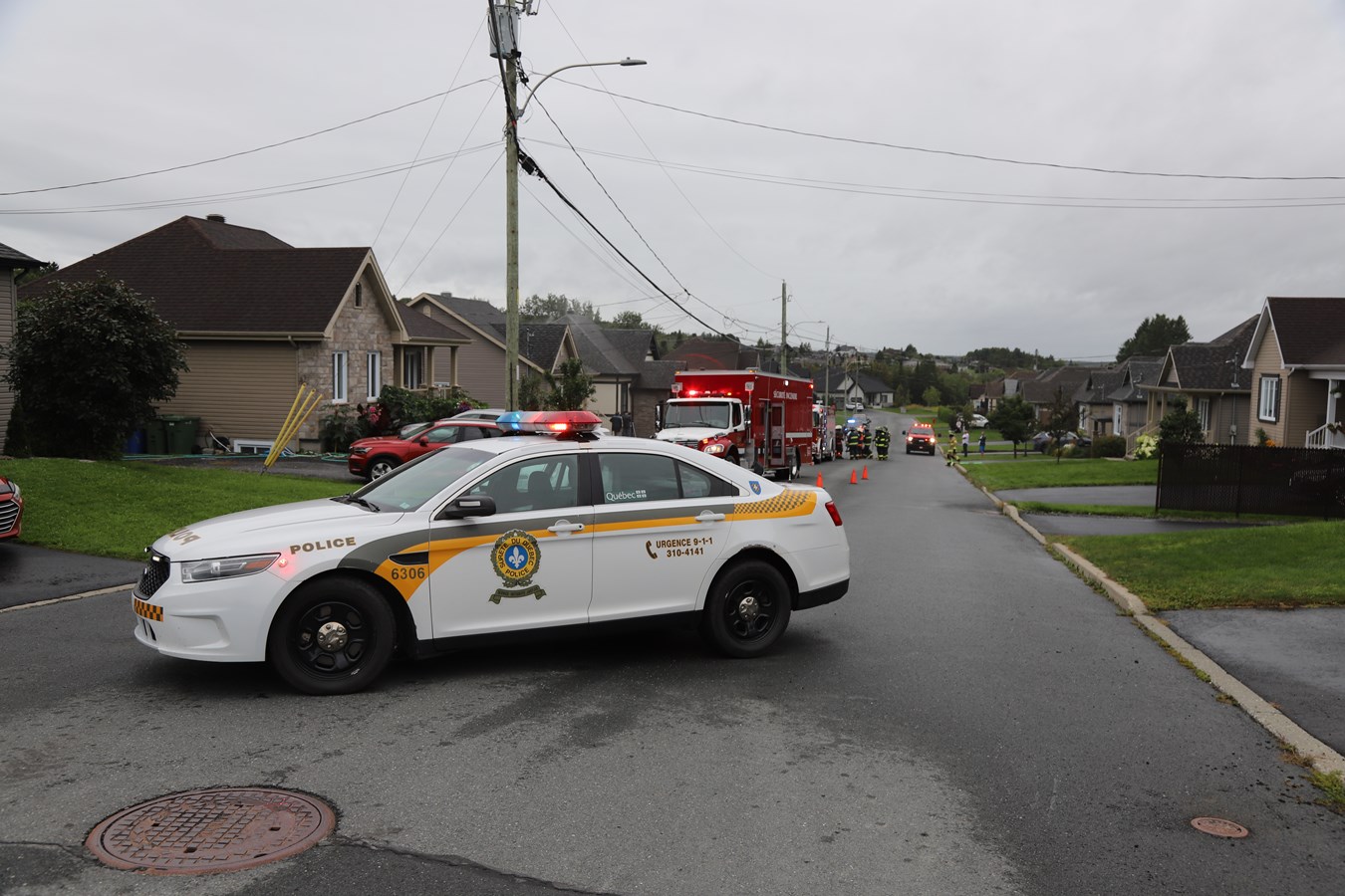 Intervention des pompiers de Saint-Georges sur la 129e rue