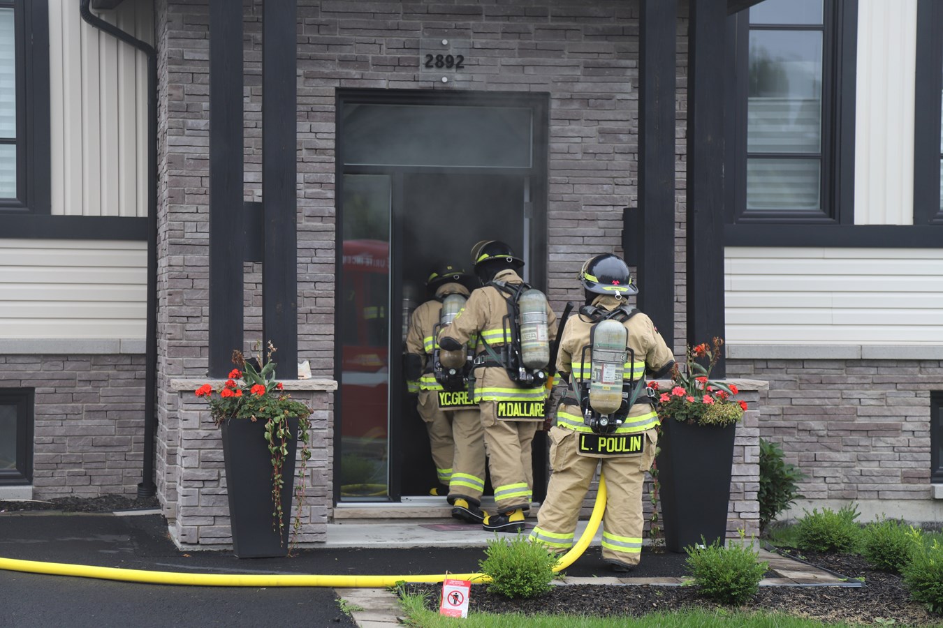Intervention des pompiers de Saint-Georges sur la 129e rue