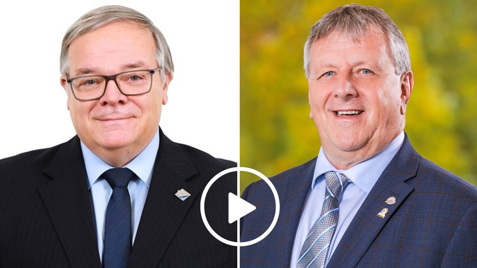 Le député de Beauce-Nord, Luc Provençal, et le préfet de la MRC de La Nouvelle-Beauce, Gaétan Vachon.