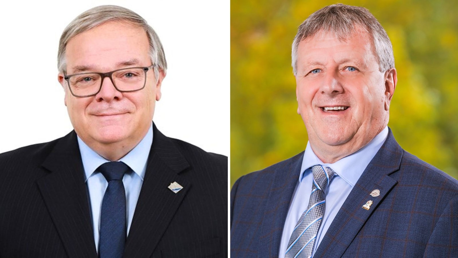 Le député de Beauce-Nord, Luc Provençal, et le préfet de la MRC de La Nouvelle-Beauce, Gaétan Vachon.