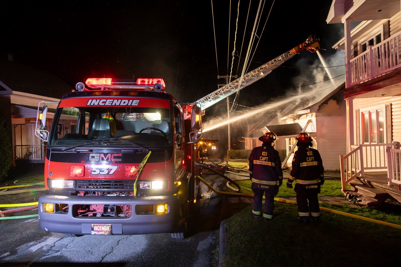 Important incendie à East-Broughton la nuit dernière