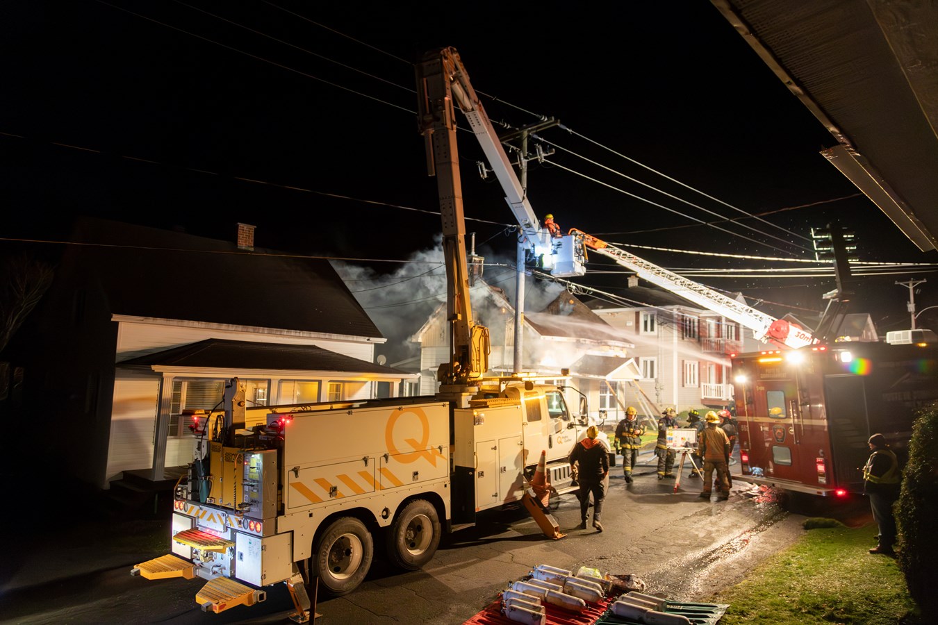 Important incendie à East-Broughton la nuit dernière