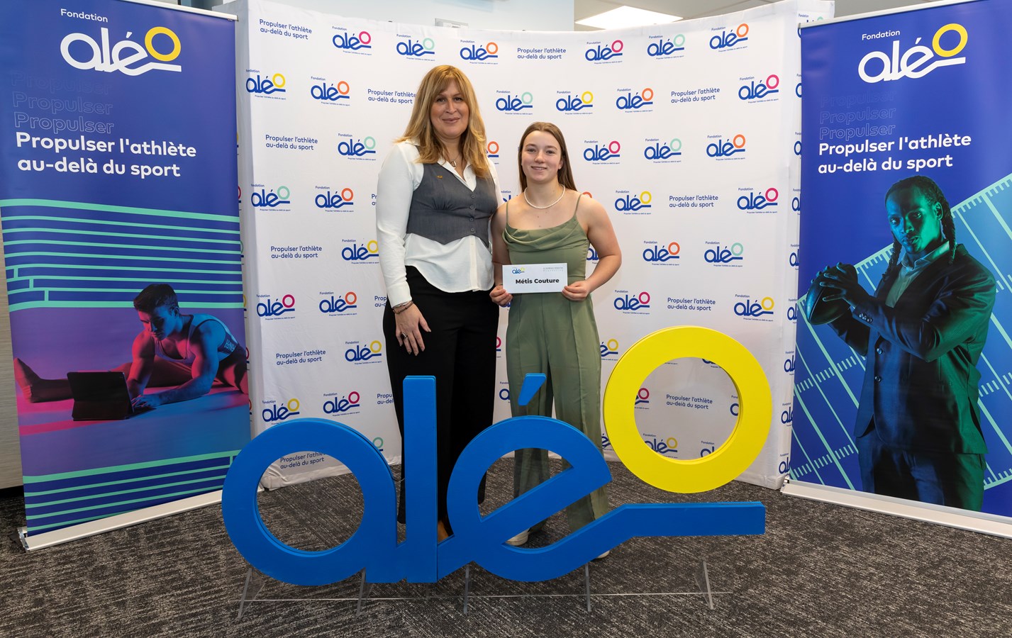 Métis Couture lors de la remise des bourses Aléo
