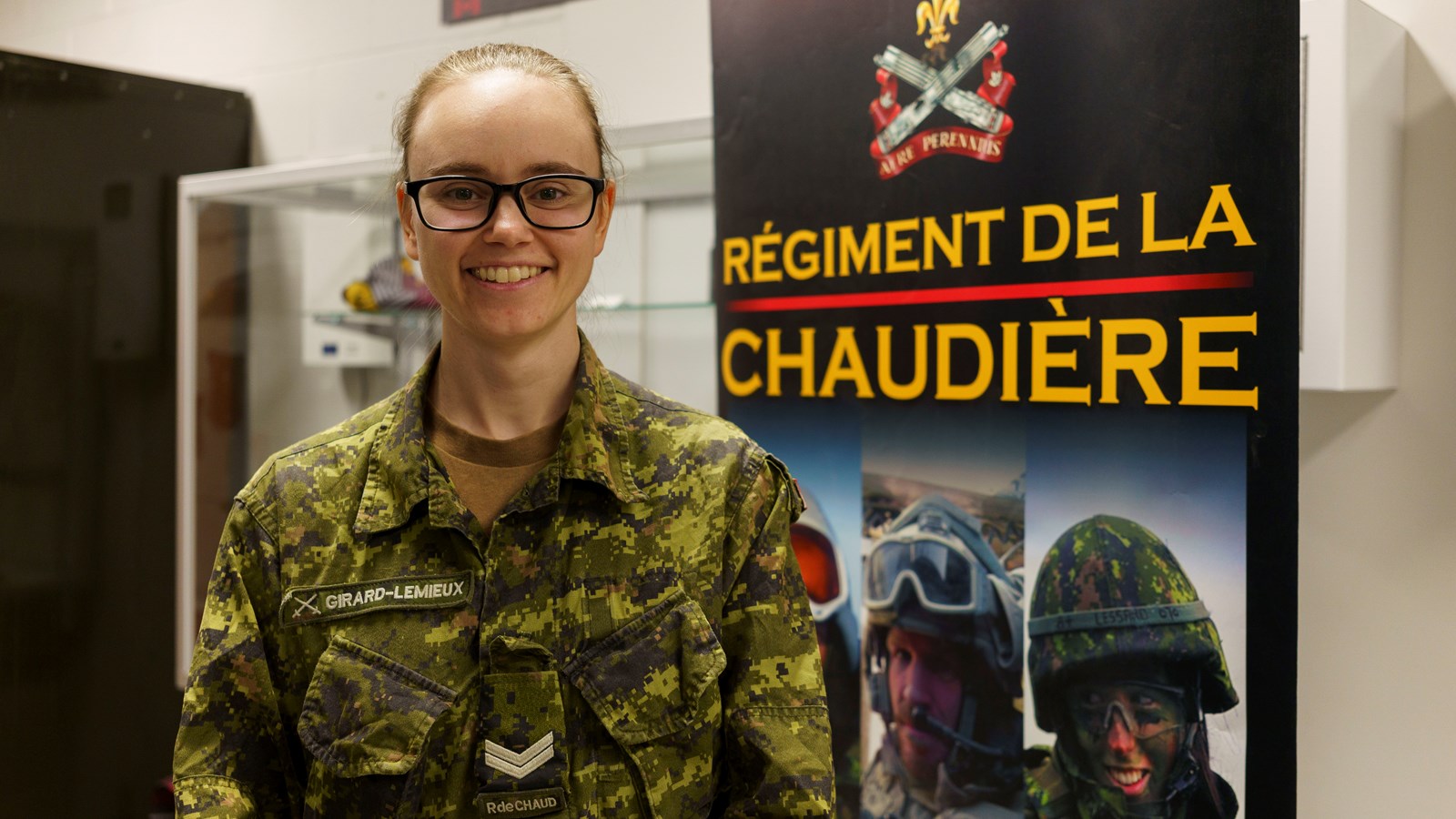 Andréanne Girard-Lemieux est caporale au Régiment de la Chaudière