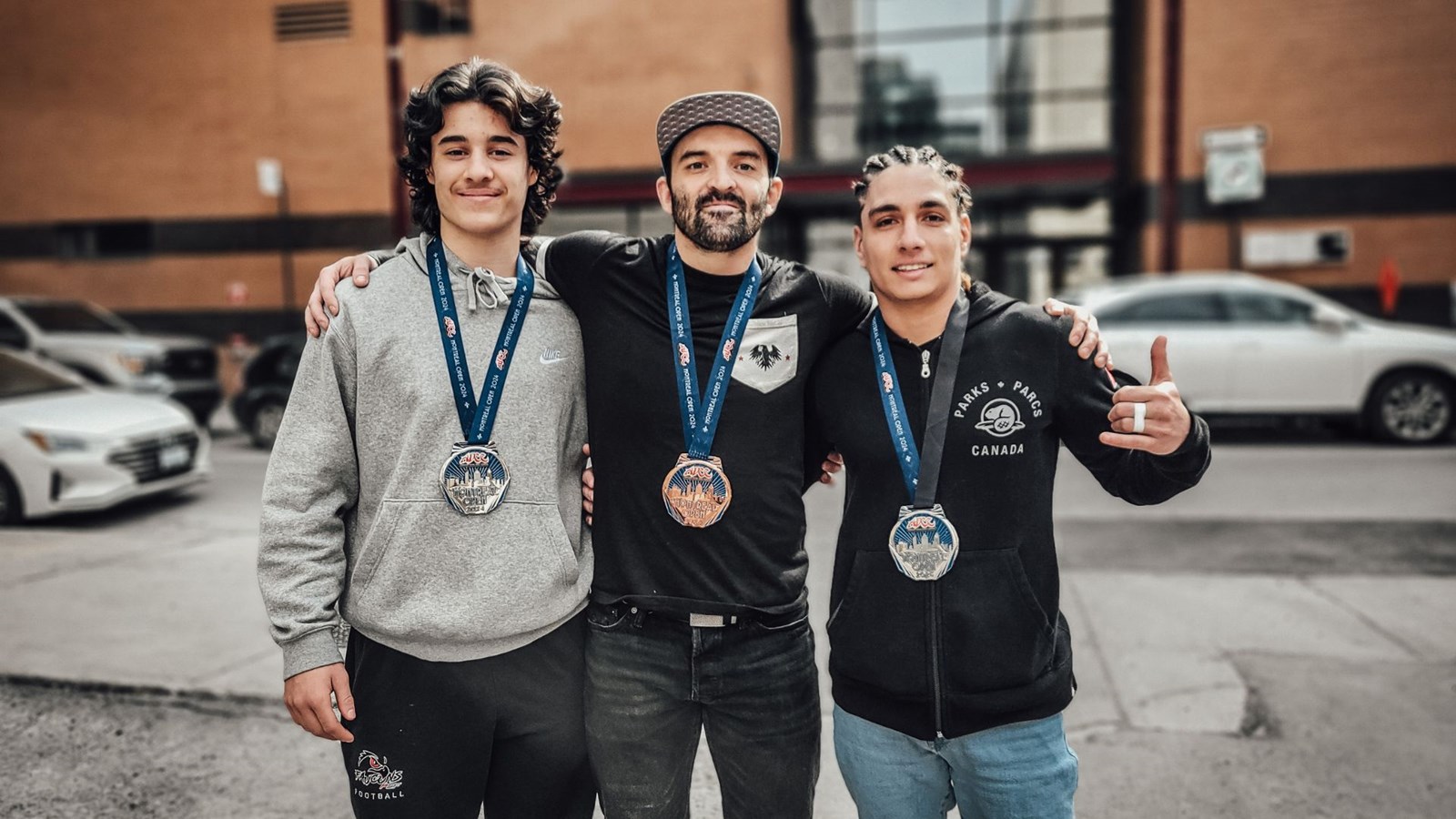 Adam Lebel, Samuel Giguère et Robin Gonzalez Villegas