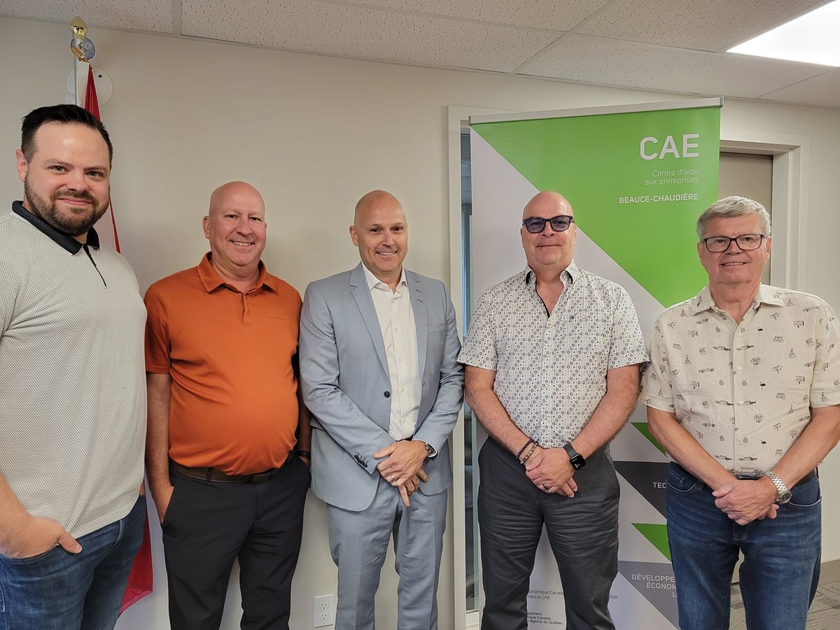 Les membres du conseil d’administration, de gauche à droite : M. Rémi Bolduc, administrateur, M. Guy Roy, président, M. Christian Drouin, vice-président, M. Béland Audet, administrateur et M. Claude Mathieu, administrateur.