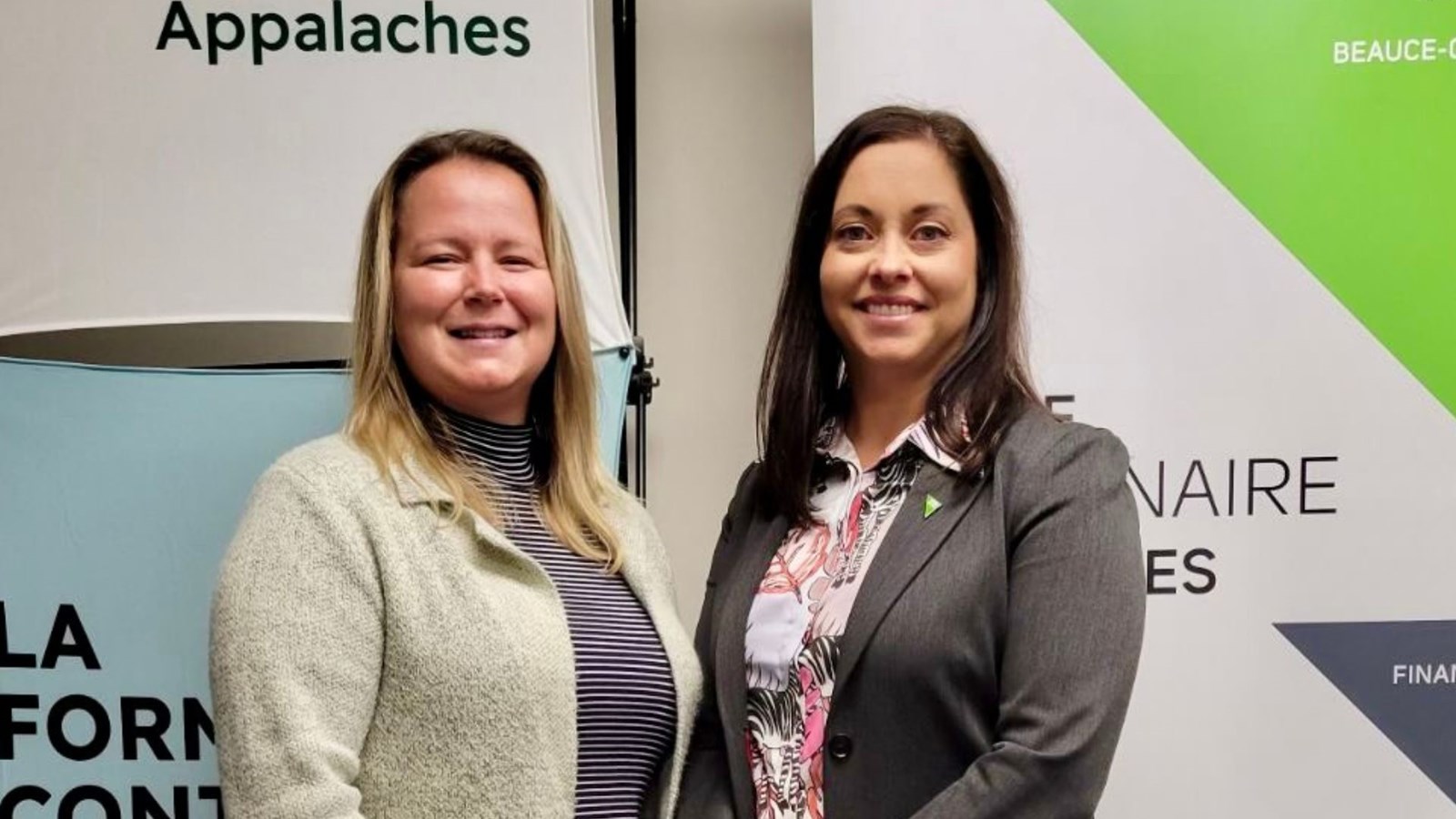 Marie-Ève Labbé, directrice des services de la formation continue du Cégep Beauce-Appalaches et Karine Therrien, directrice générale du Centre d’aide aux entreprises Beauce-Chaudière.