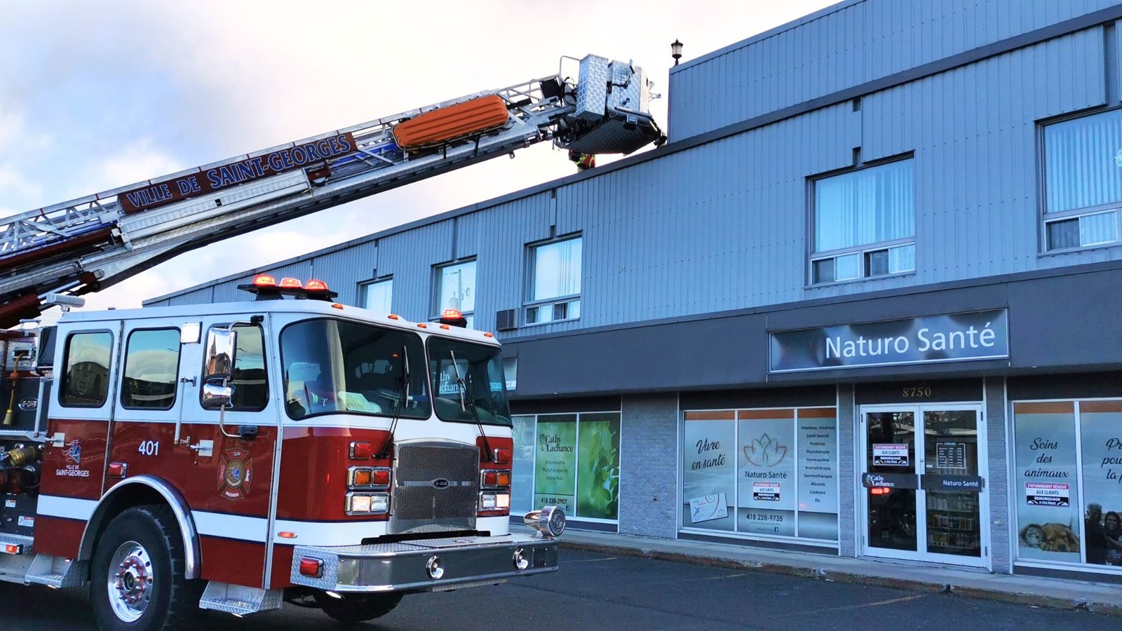 Intervention des pompiers à Saint-Georges