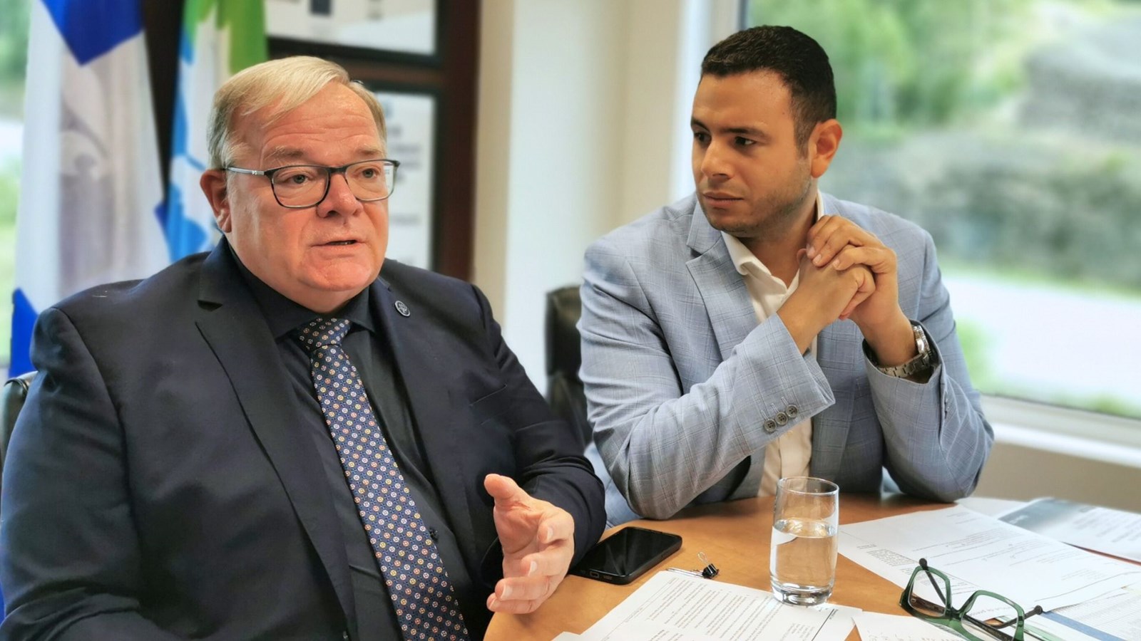 Les députés Luc Provençal et Samuel Poulin.