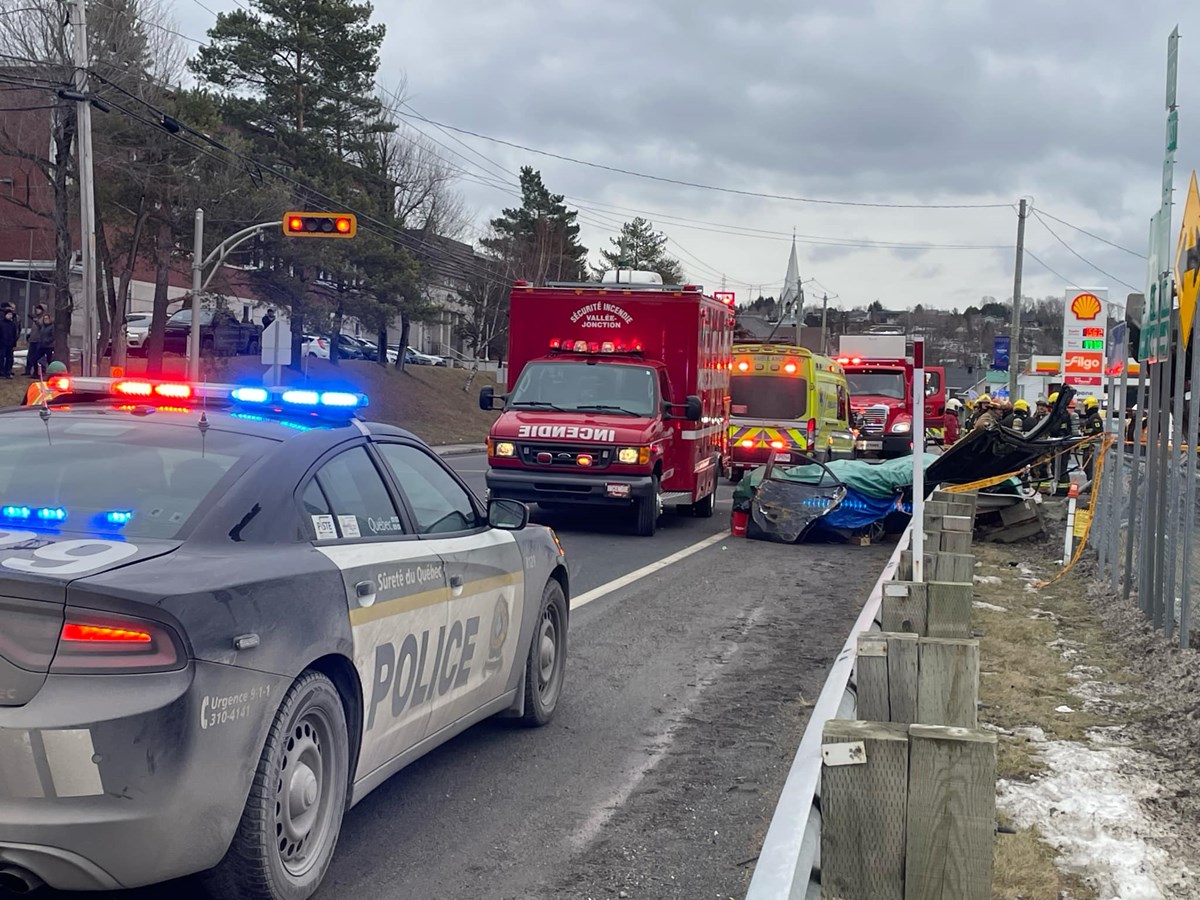 Une femme gravement blessée dans un accident à Vallée-Jonction