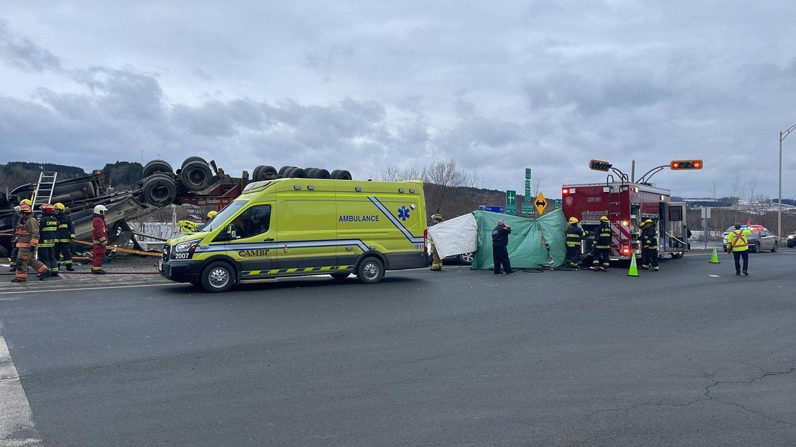 Une femme gravement blessée dans un accident à Vallée-Jonction