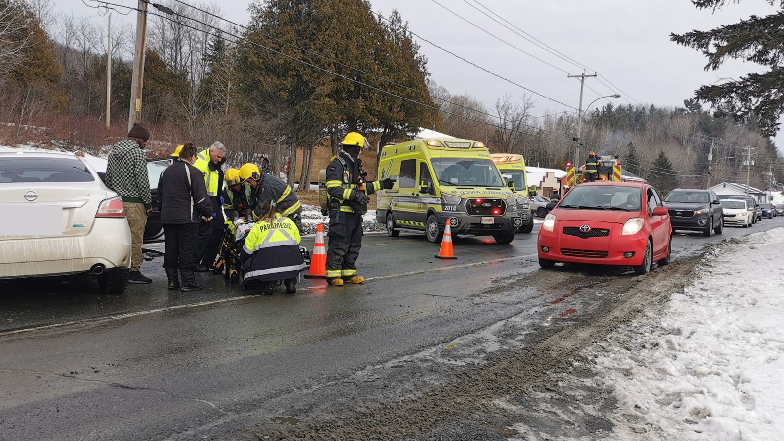 Collision avec blessés à Beauceville
