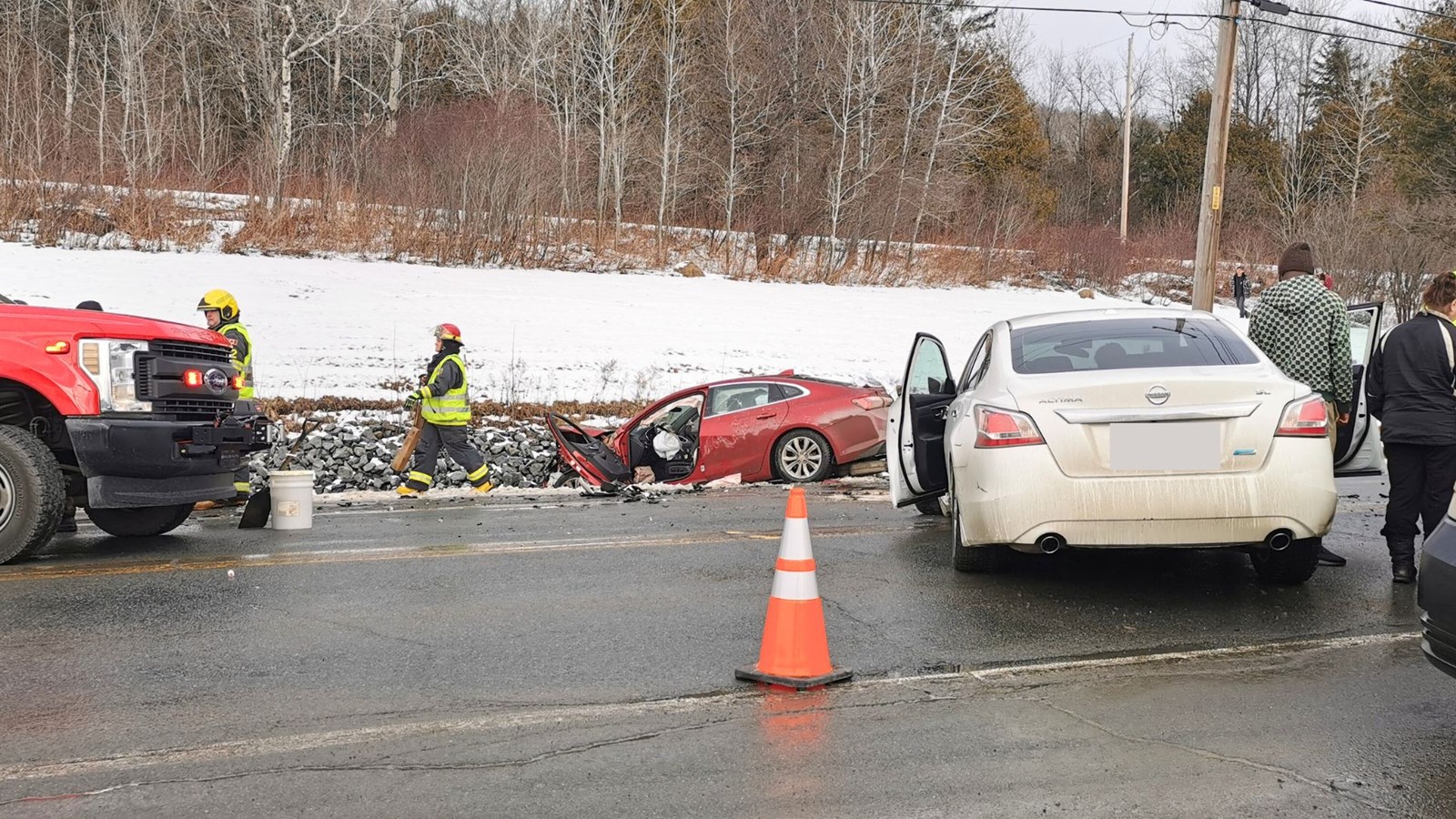 Collision avec blessés à Beauceville
