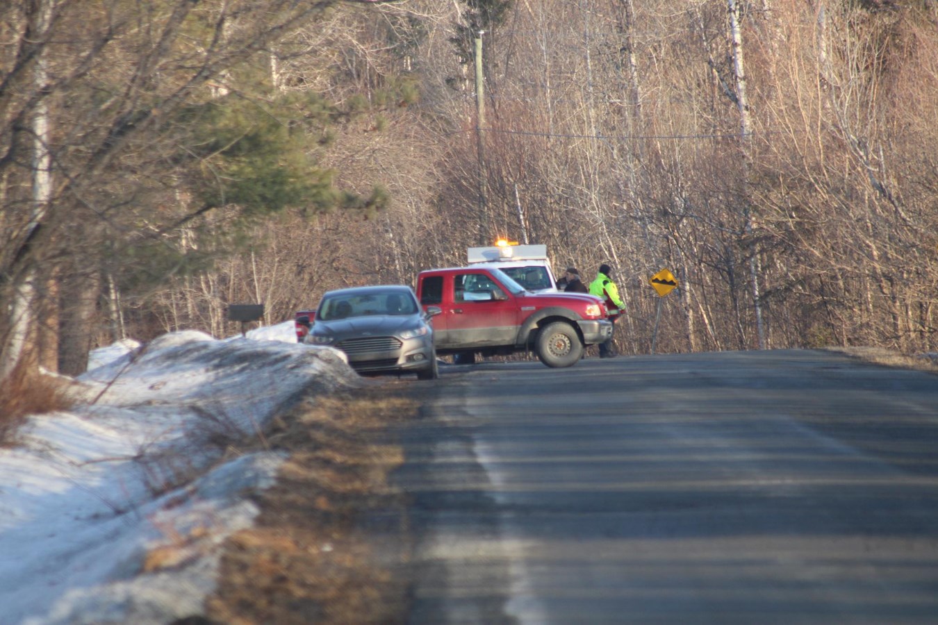 Poteau sectionné à Saint-Martin