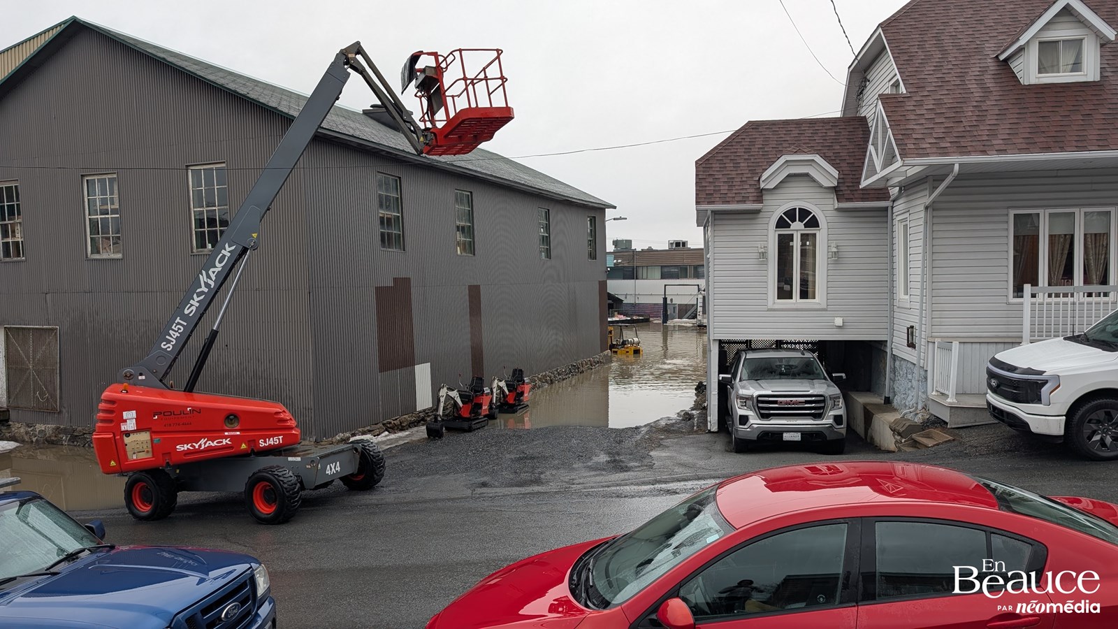 Beauceville se réveille les pieds dans l'eau