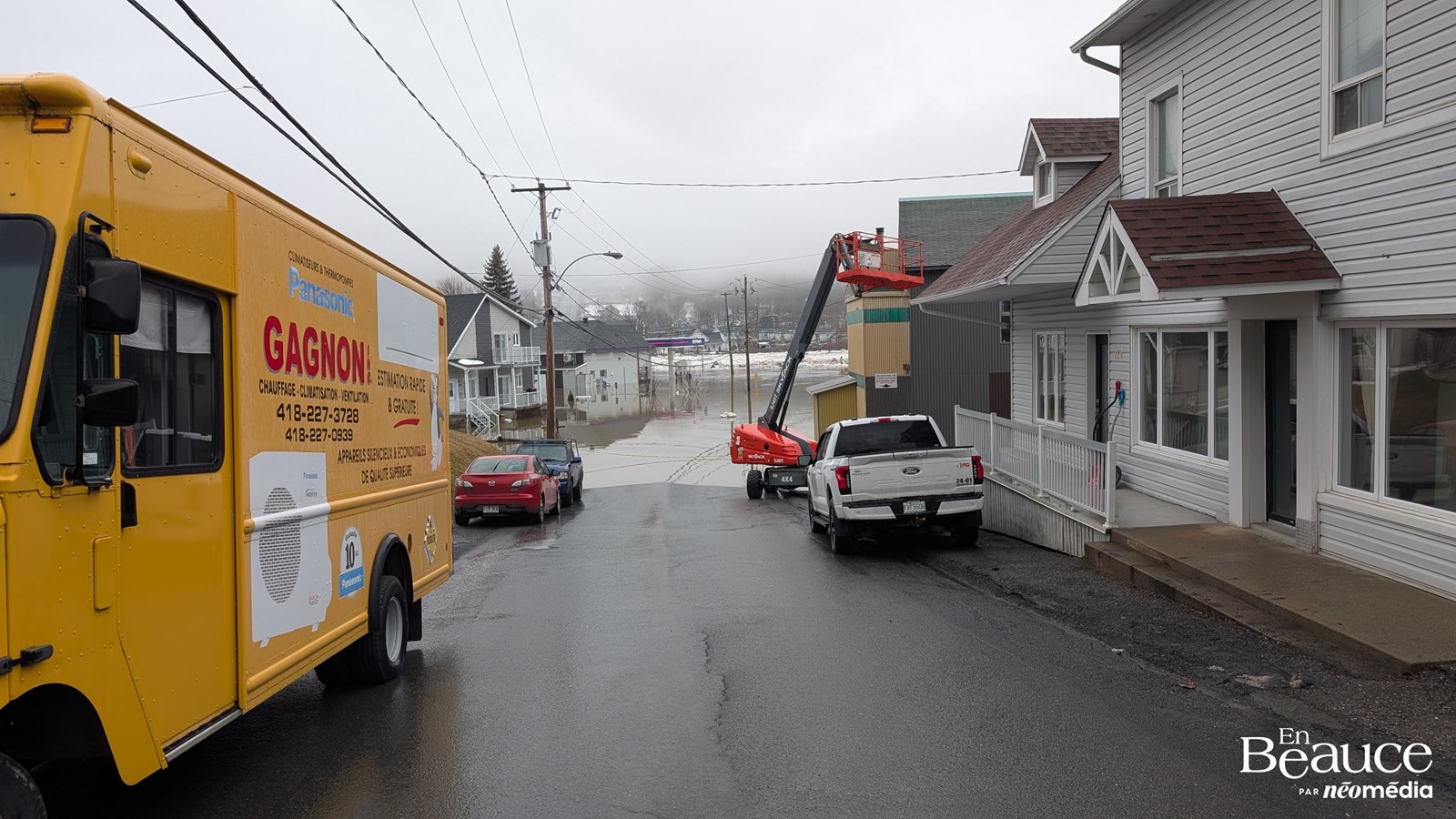 Beauceville se réveille les pieds dans l'eau