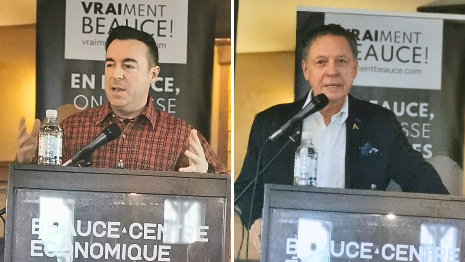 Le préfet de la MRC Beauce-Centre, Jonathan Bolduc et le directeur général de Beauce-Centre Économique, Daniel Chaîné.