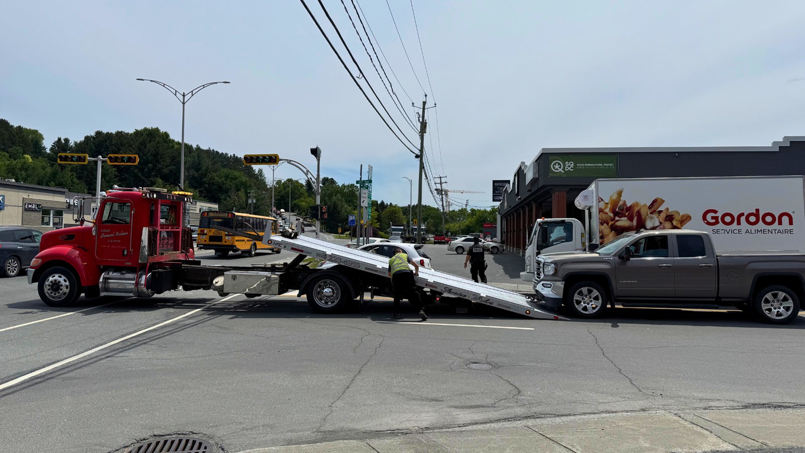 Légère collision sur le boulevard Lacroix