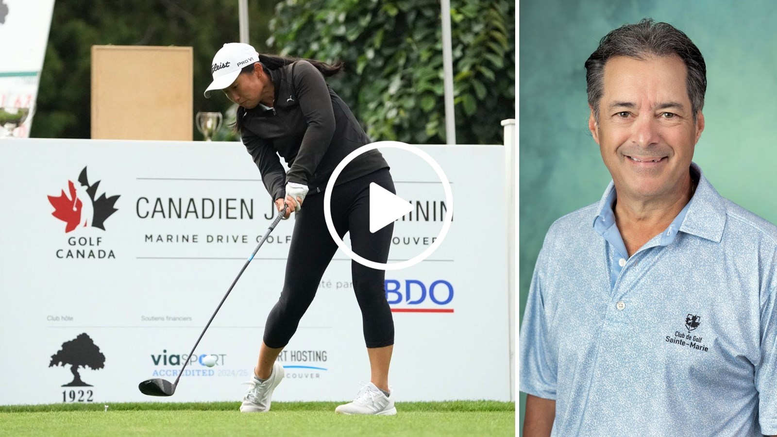 Entrevue vidéo avec le directeur du comité organisateur du Championnat canadien junior féminin 2025, Harold Guay. L'événement réunira 156 golfeuses la semaine prochaine à Sainte-Marie.