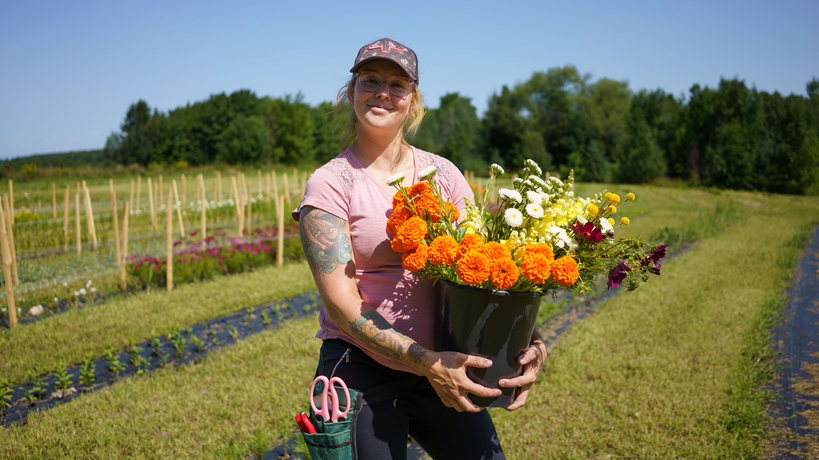 Roxanne Houle est la propriétaire de Roanie ferme florale à Saint-Isidore