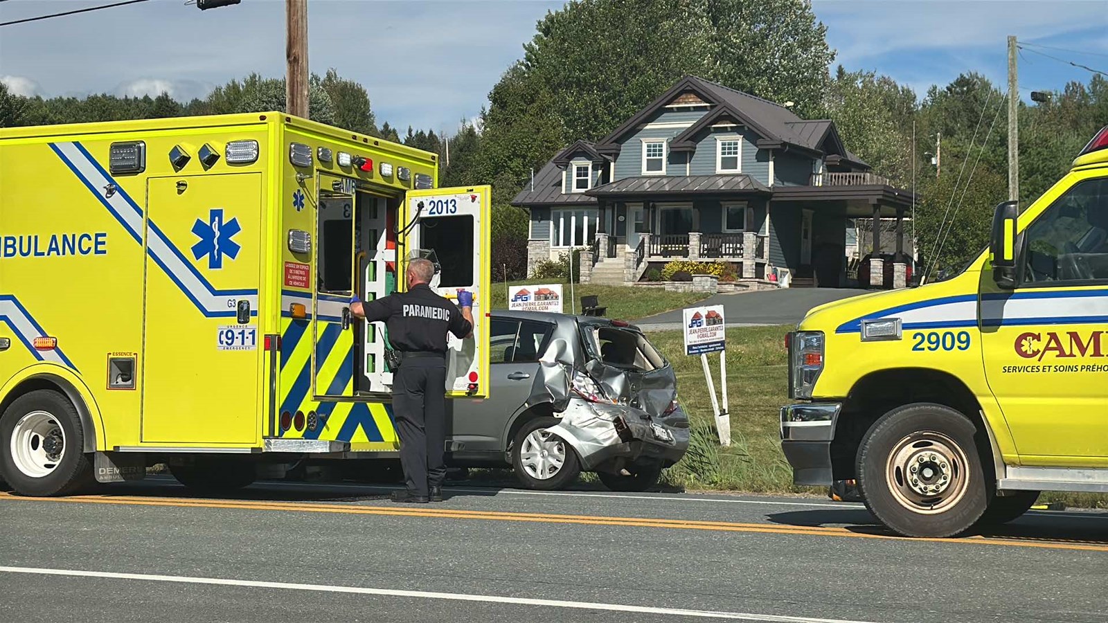 Accident à Notre-Dame-des-Pins: des blessés mineurs