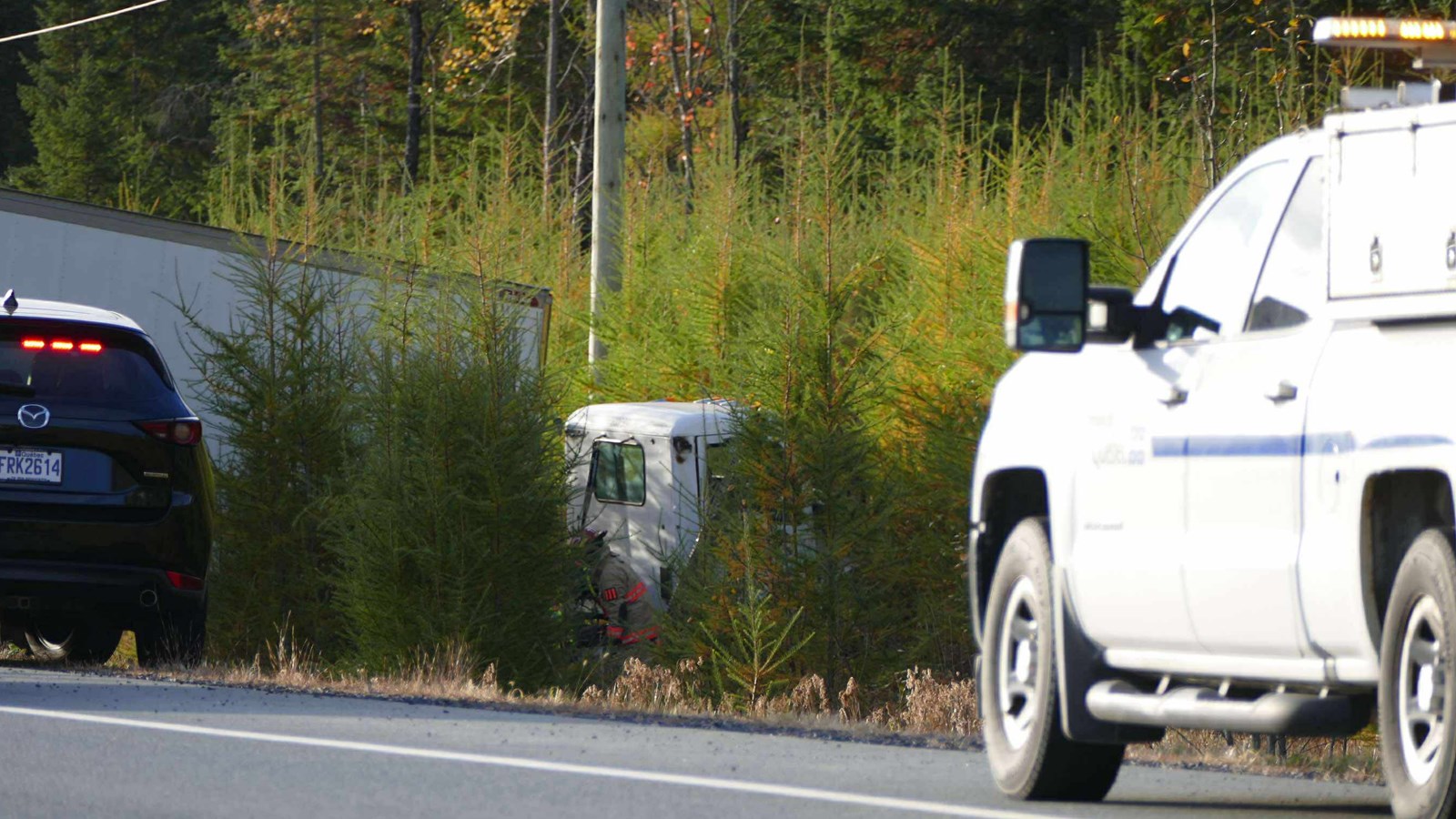 Un camion fait une sortie de route à Notre-Dame-des-Pins