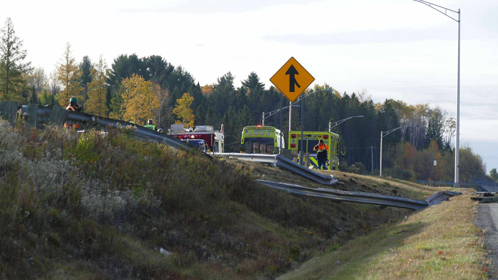Un camion fait une sortie de route à Notre-Dame-des-Pins