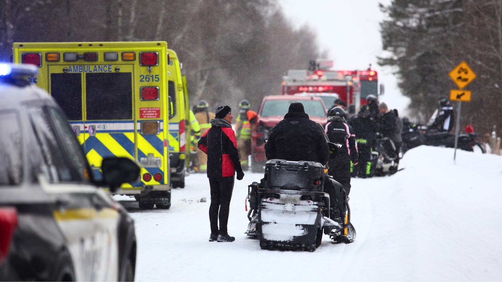 Notre-Dame-des-Pins: collision entre une motoneige et un pick-up