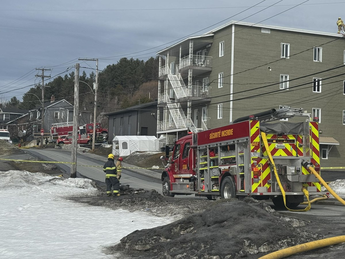 Incendie dans un immeuble à logements à Beauceville
