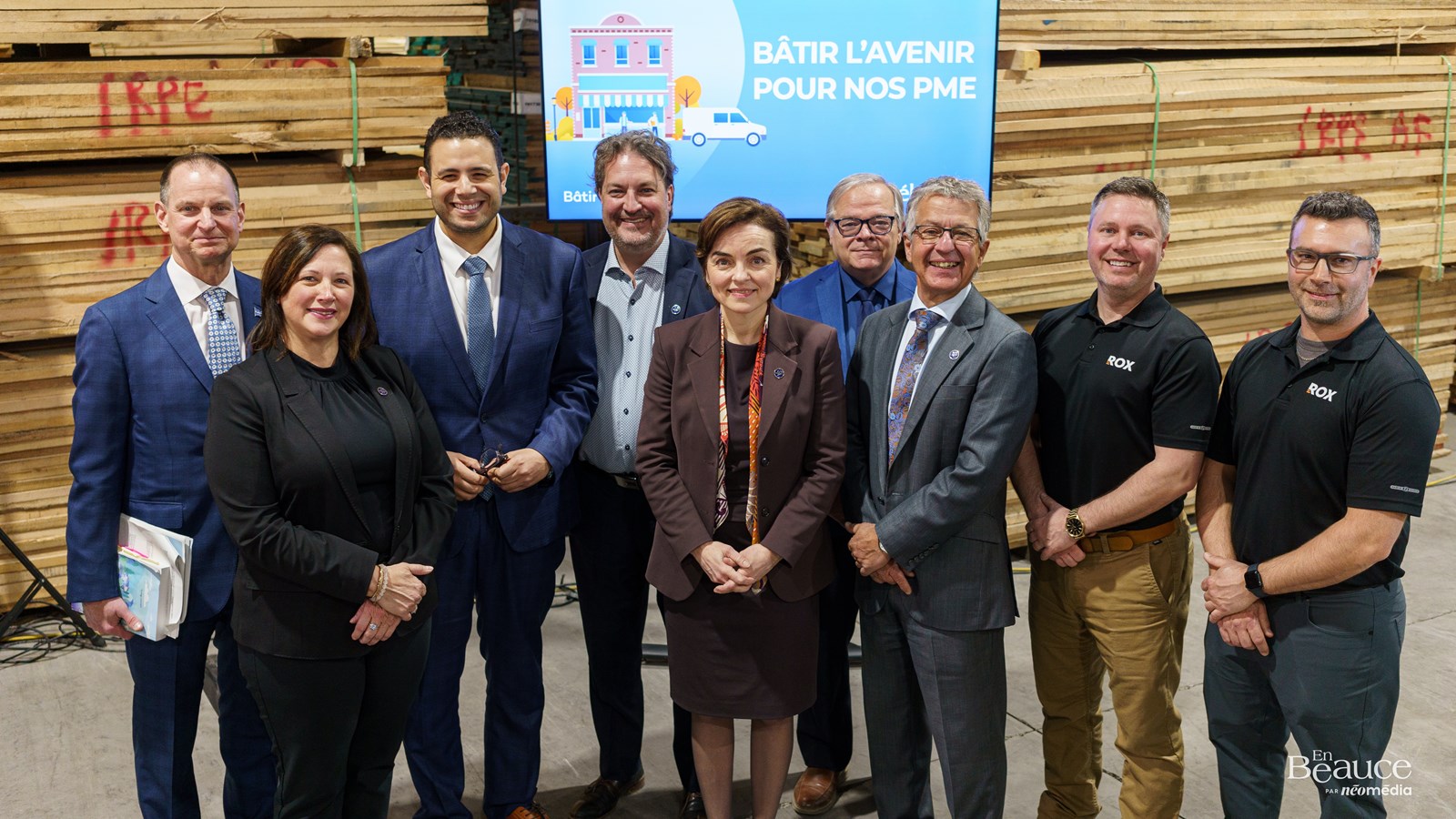 Christine Fréchette en Beauce pour annoncer un allègement d'impôt pour les PME