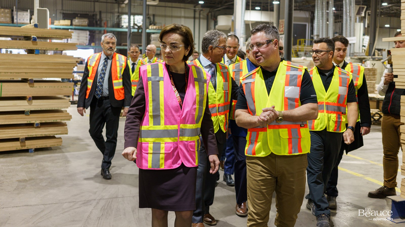 Christine Fréchette en Beauce pour annoncer un allègement d'impôt pour les PME