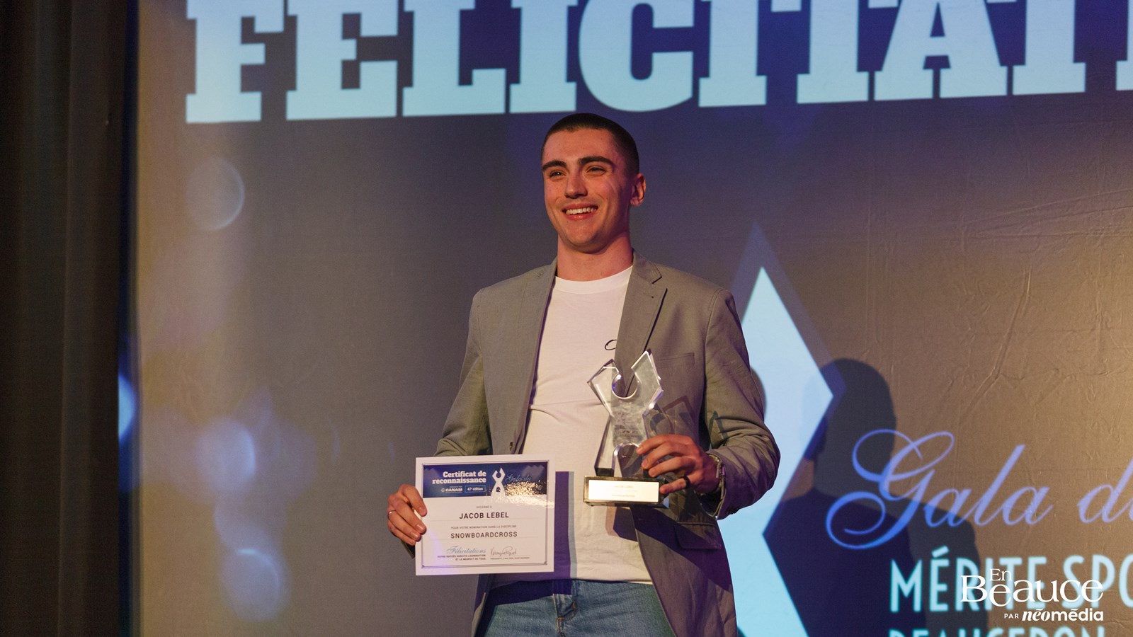 Steeven Mathieu reçoit l'Élitas d'or au 47e Gala du Mérite Sportif Beauceron