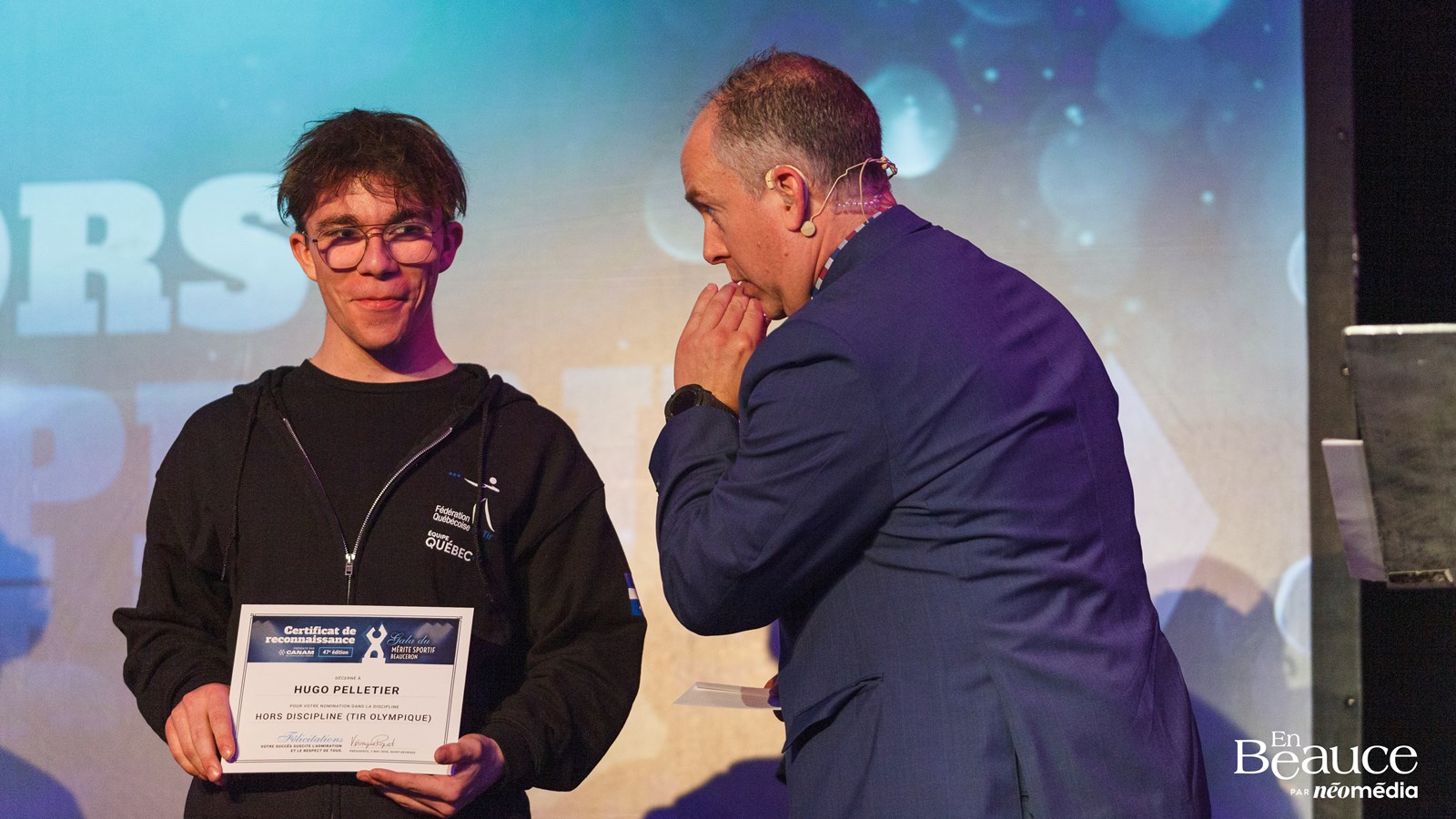 Steeven Mathieu reçoit l'Élitas d'or au 47e Gala du Mérite Sportif Beauceron