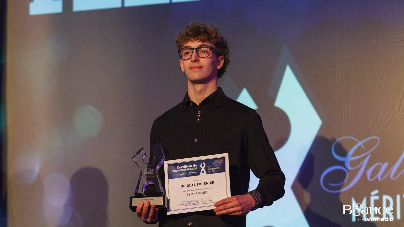 Steeven Mathieu reçoit l'Élitas d'or au 47e Gala du Mérite Sportif Beauceron