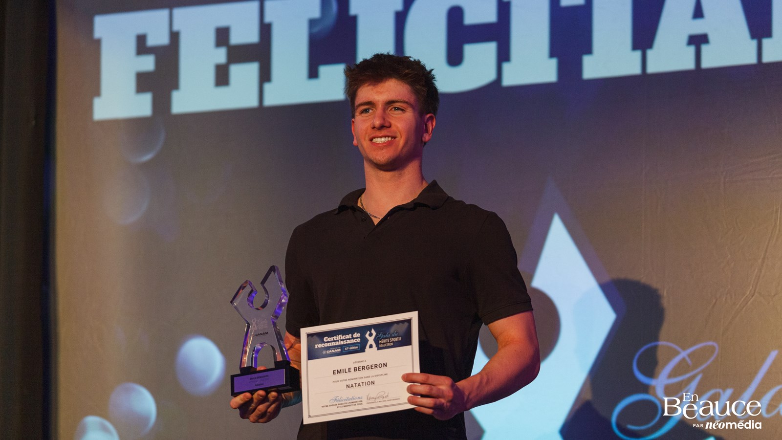 Steeven Mathieu reçoit l'Élitas d'or au 47e Gala du Mérite Sportif Beauceron