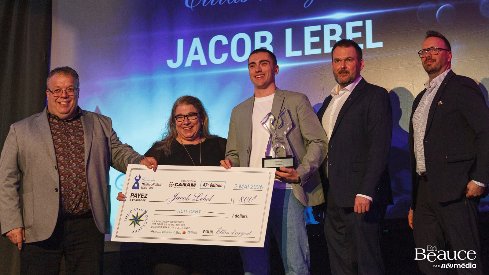 Steeven Mathieu reçoit l'Élitas d'or au 47e Gala du Mérite Sportif Beauceron