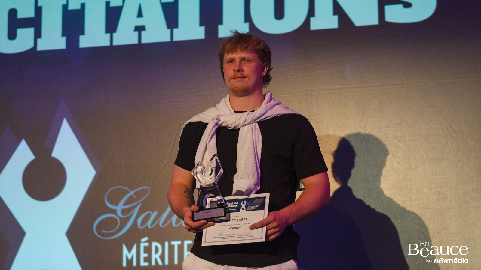 Steeven Mathieu reçoit l'Élitas d'or au 47e Gala du Mérite Sportif Beauceron