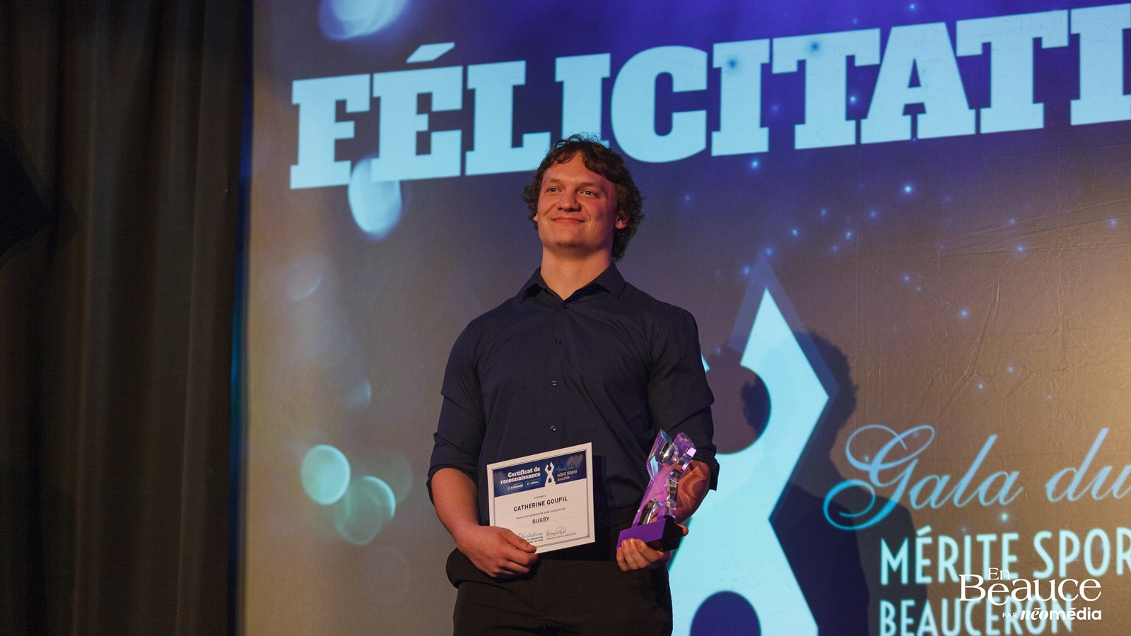 Steeven Mathieu reçoit l'Élitas d'or au 47e Gala du Mérite Sportif Beauceron