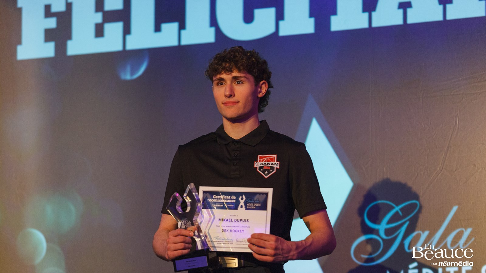Steeven Mathieu reçoit l'Élitas d'or au 47e Gala du Mérite Sportif Beauceron