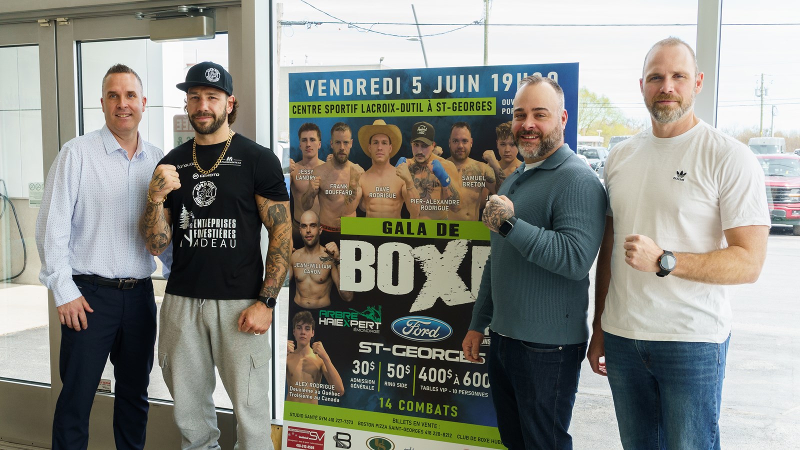 Jean-François Vachon, Hubert Poulin, Éric Gosselin et Louis Larochelle